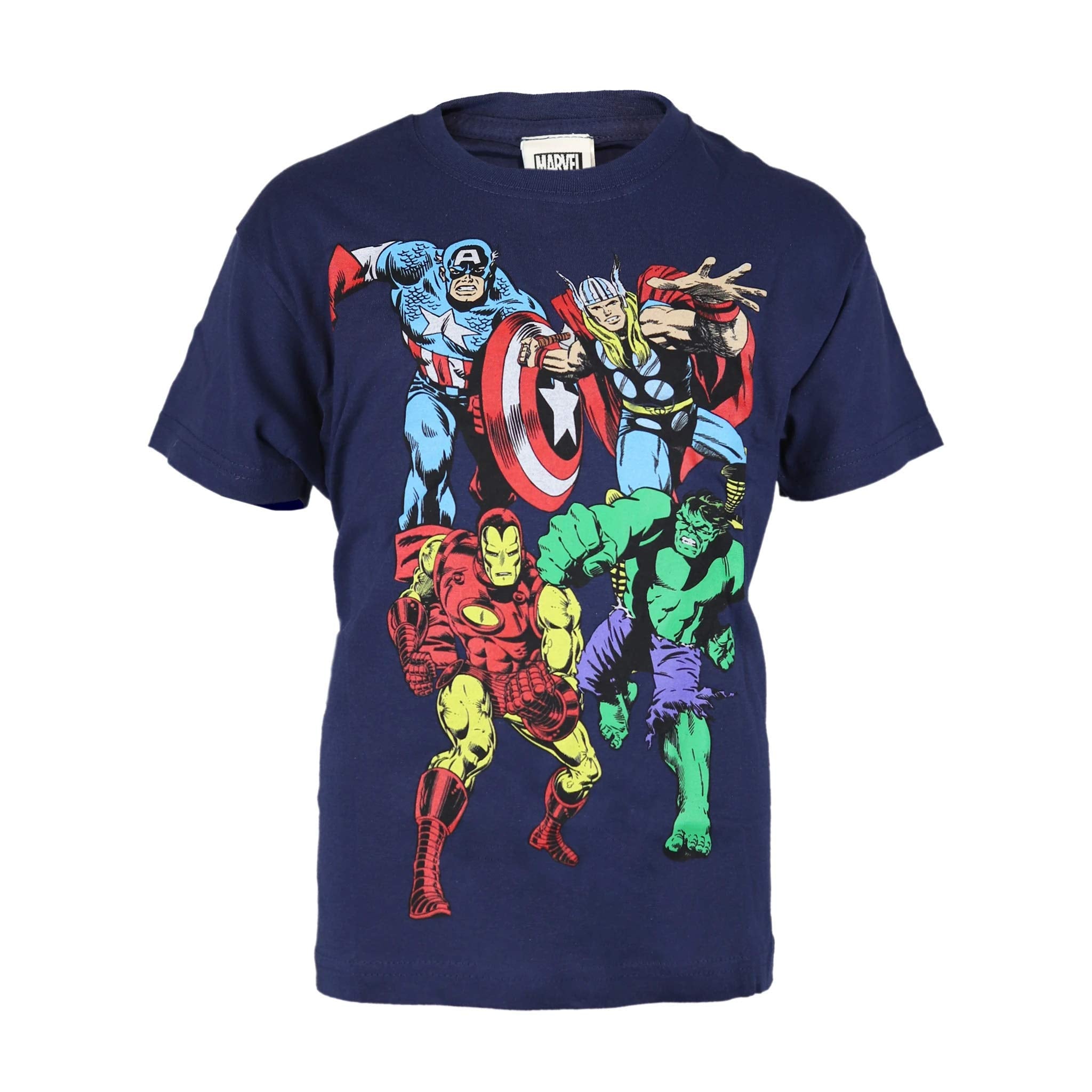 Marvel Official Avengers Boys T-Shirt (5/6 yrs) Navy