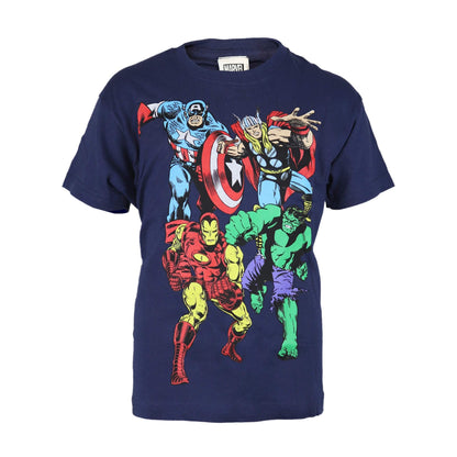 Marvel Official Avengers Boys T-Shirt (5/6 yrs) Navy