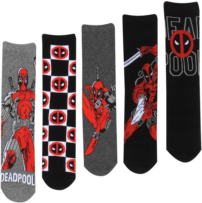 Deadpool Logo And Pose Unisex Socks Multicoloured Disney, Fan Merch, Films