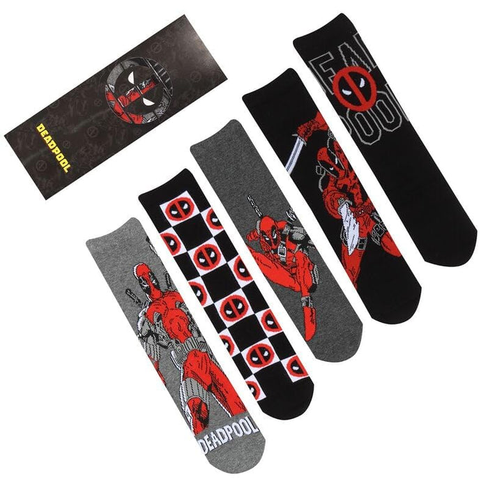 Deadpool Logo And Pose Unisex Socks Multicoloured Disney, Fan Merch, Films