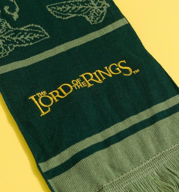 Lord of The Rings Middle Earth Knitted Bobble Hat and Scarf Set Green