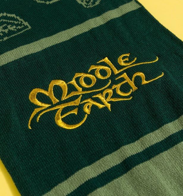 Lord of The Rings Middle Earth Knitted Bobble Hat and Scarf Set Green