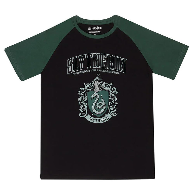 Harry Potter - Slytherin House (Unisex Raglan T-Shirt) Large