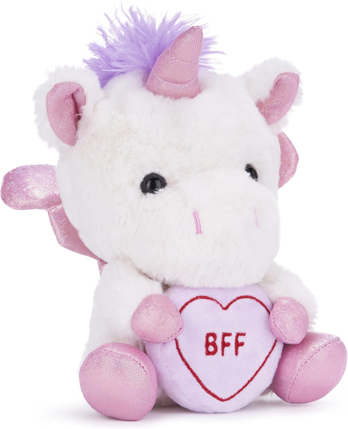 Posh Paws Swizzels Love Hearts Sparkles the Unicorn, ‘BFF’ 18cm (7-inches) Soft Toy