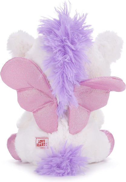 Posh Paws Swizzels Love Hearts Sparkles the Unicorn, ‘BFF’ 18cm (7-inches) Soft Toy