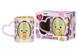 Posh Paws Swizzles Love Hearts 11OZ Alan The Avocado Let's AVO-Cuddle Heart Shaped Handle Ceramic Mug, White,37754