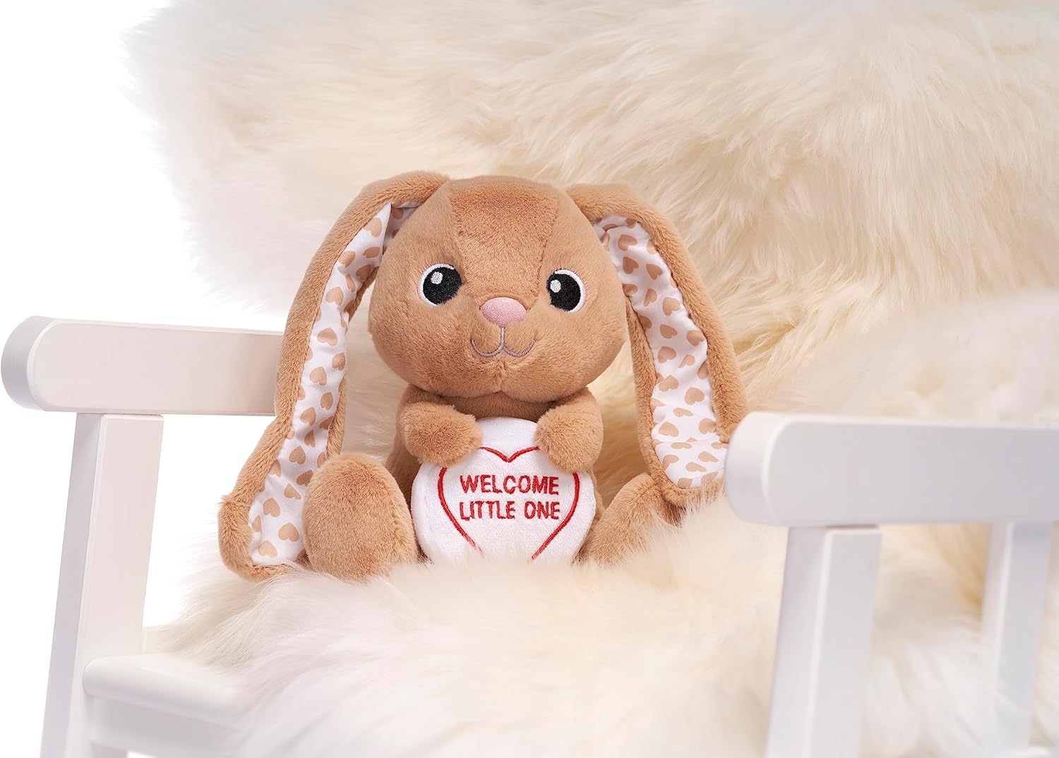 Swizzels Love Hearts 7" (18cm) "Welcome Little One" Bun Bun Baby Bunny Rabbit Plush Soft Toy