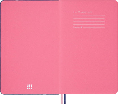 Moleskine Sakura Notebook, Notebook with Blank Pages, Hardcover in Fabric and Elastic Closure, with Greeting Card and Themed Stickers, Large Size 13 x 21 cm