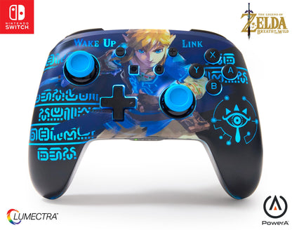 PowerA verbeterde draadloze controller voor Nintendo Switch met Lumectra - Wakker worden, Link, gamepad, gamecontroller, Bluetooth-controller, oplaadbaar