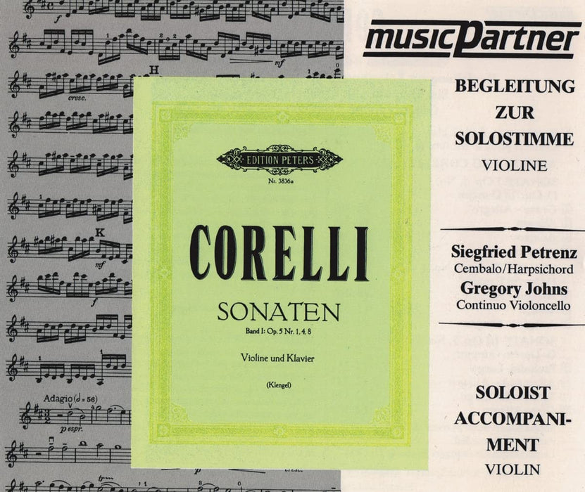 Corelli: Violinsonaten op. 5 Nr. 1, 4,8 CD mit Cello u.Cembalobegleitung zum Soloinstrument