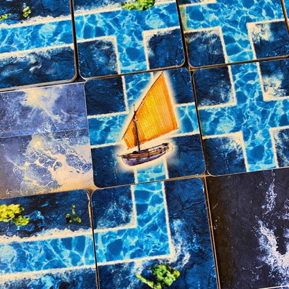 Brain Games - Flow - Cooperative Games Inspired by the Multi-Award Winning Animated Movie of the Same Name - Help Animals Defeat Their Fear of Water - 1-6 Players - Ages 8+