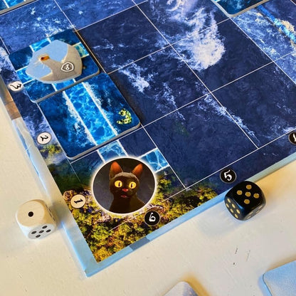 Brain Games - Flow - Cooperative Games Inspired by the Multi-Award Winning Animated Movie of the Same Name - Help Animals Defeat Their Fear of Water - 1-6 Players - Ages 8+