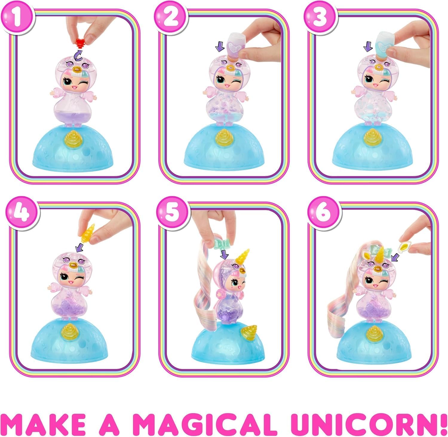 L.O.L. Surprise! Unicorns Tots - Inclusief 1 pop, lavalampervaring en transparante functies, blinde verpakking, 8 poppen om te verzamelen, 2 kleurrijke drankjes, ideaal voor kinderen vanaf 4 jaar
