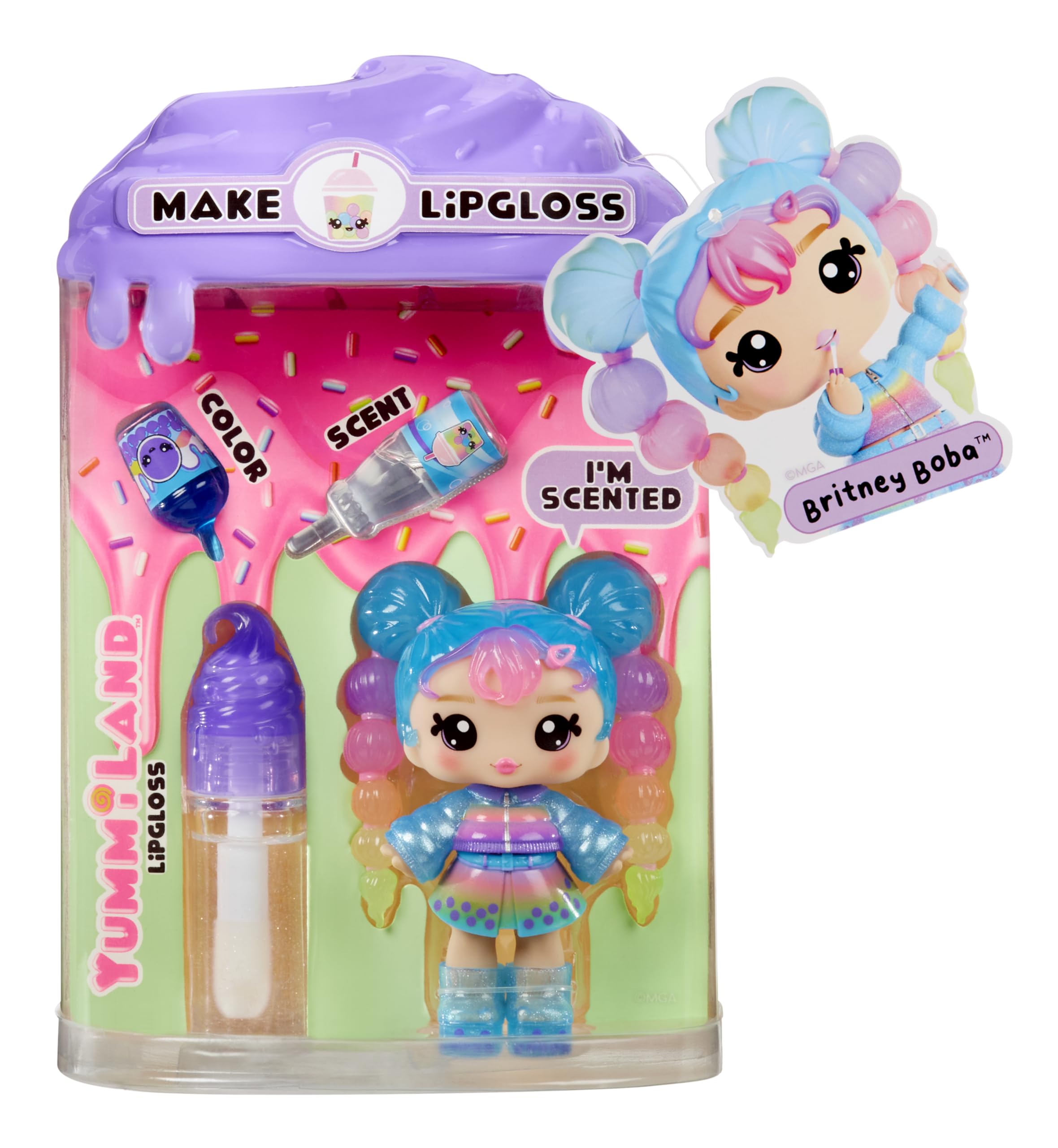 Yummiland Lip Gloss Doll - Britney Boba - Inclusief DIY Lip Gloss Kit, Geschikt Voor Kinderen Vanaf 4 Jaar