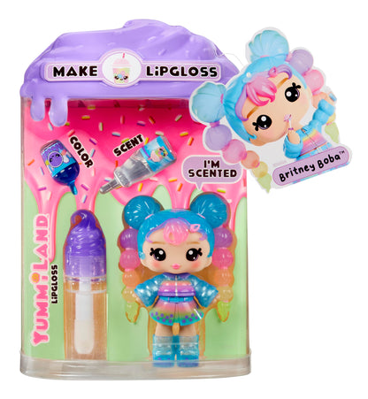 Yummiland Lip Gloss Doll - Britney Boba - Inclusief DIY Lip Gloss Kit, Geschikt Voor Kinderen Vanaf 4 Jaar