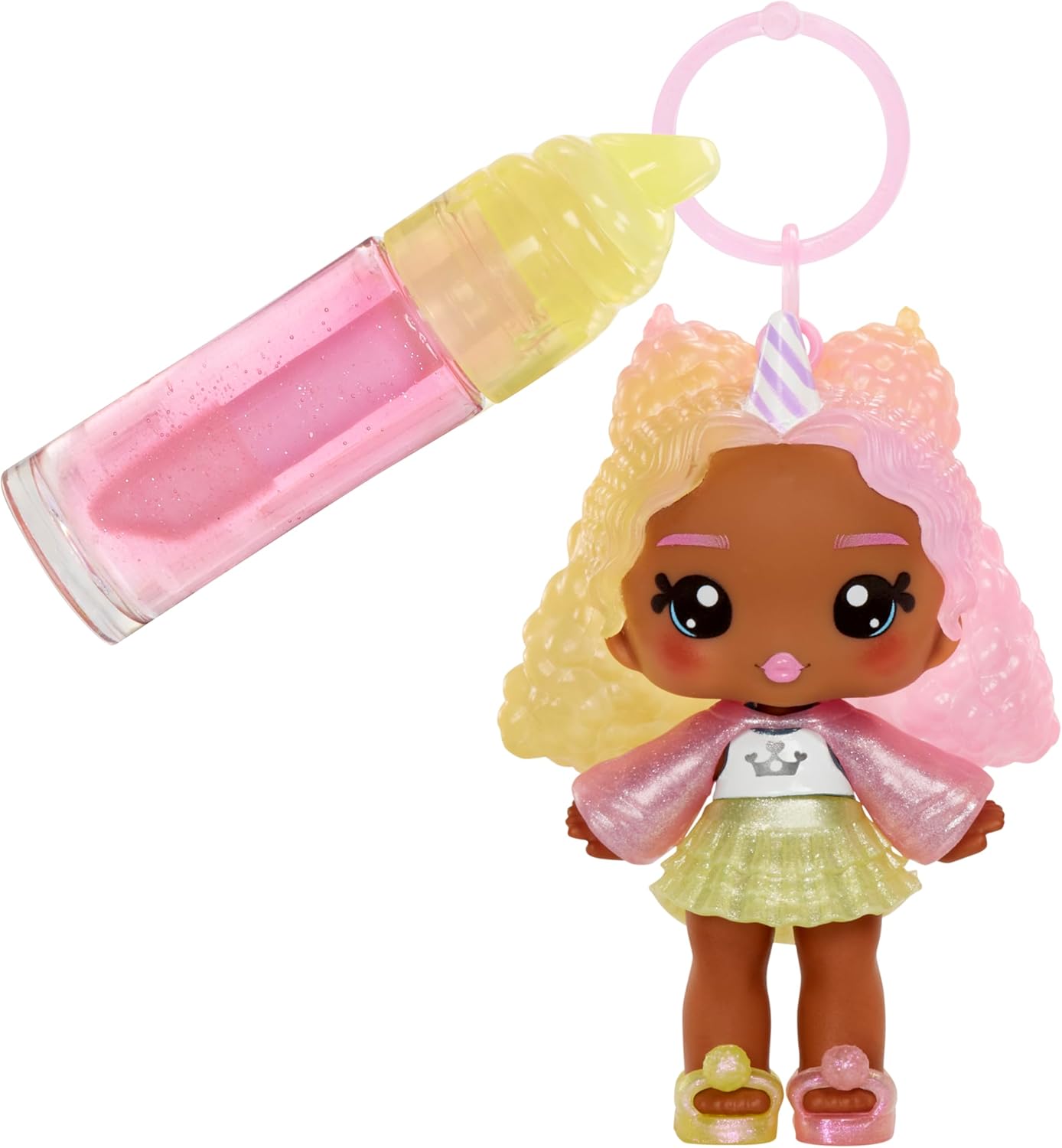 Yummiland Lip Gloss Doll - Nia Candy Fluff - Inclusief DIY Lip Gloss Kit, Geschikt Voor Kinderen Vanaf 4 Jaar