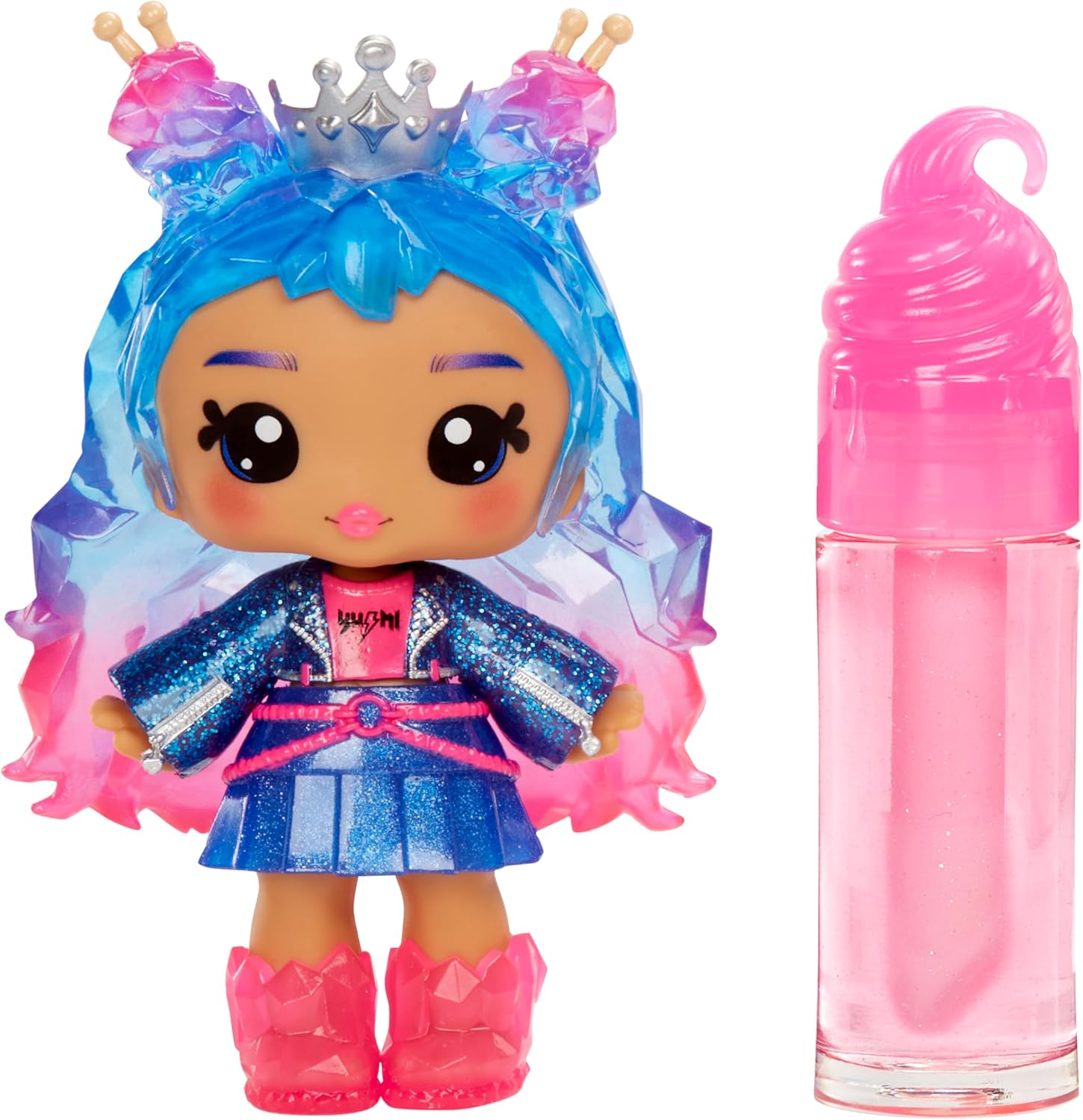 Yummiland Lip Gloss Poupée - Roxie Crystal Candy - Inclut le Kit DIY Lip Gloss, Convient aux Enfants de 4 Ans et Plus