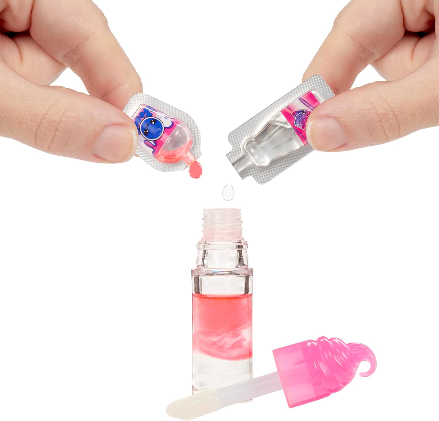 Yummiland Lip Gloss Poupée - Roxie Crystal Candy - Inclut le Kit DIY Lip Gloss, Convient aux Enfants de 4 Ans et Plus
