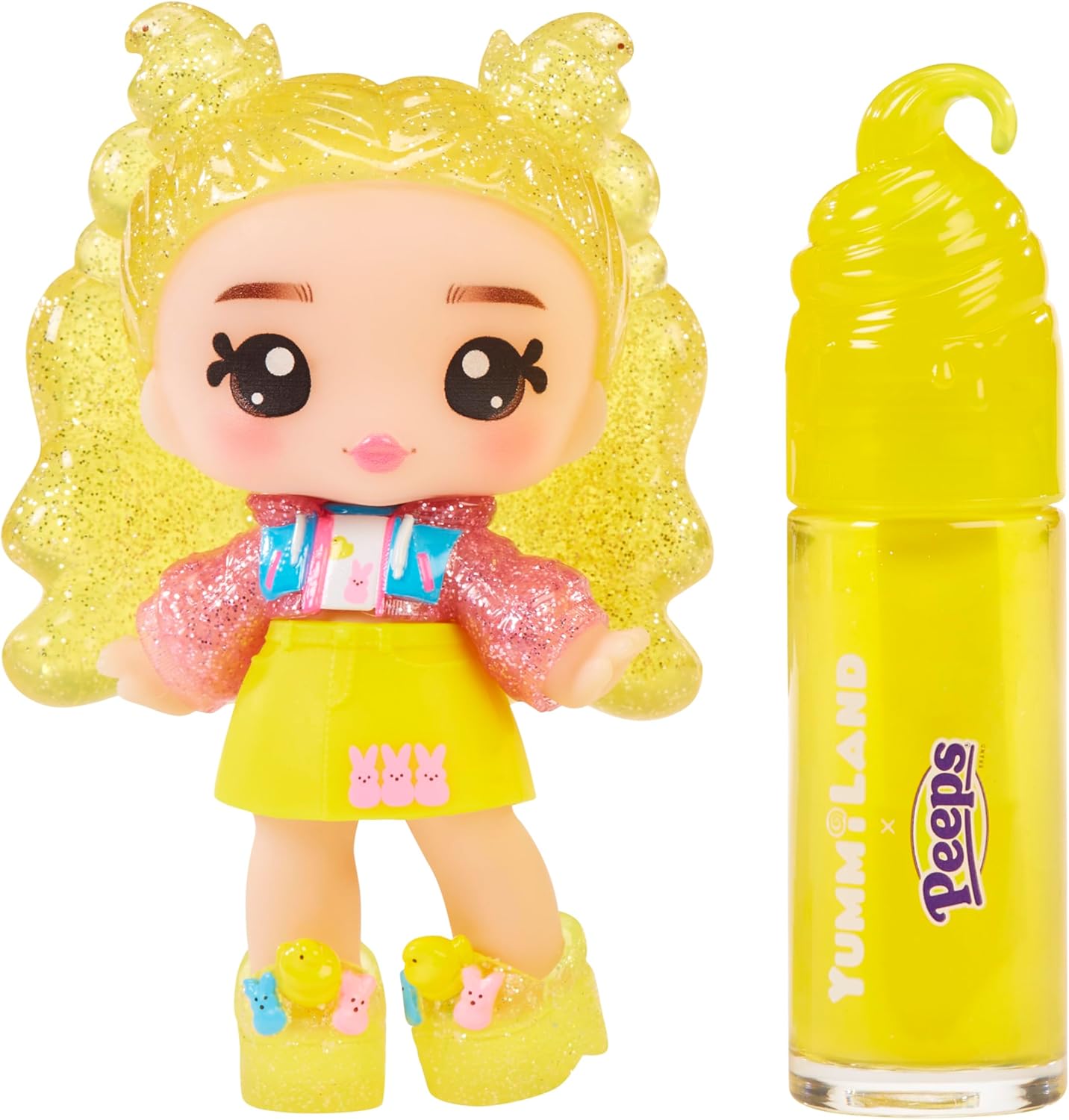 MGA Entertainment - Yummiland Pop - Easter Goldie Peeps Geel met Lippgloss Set