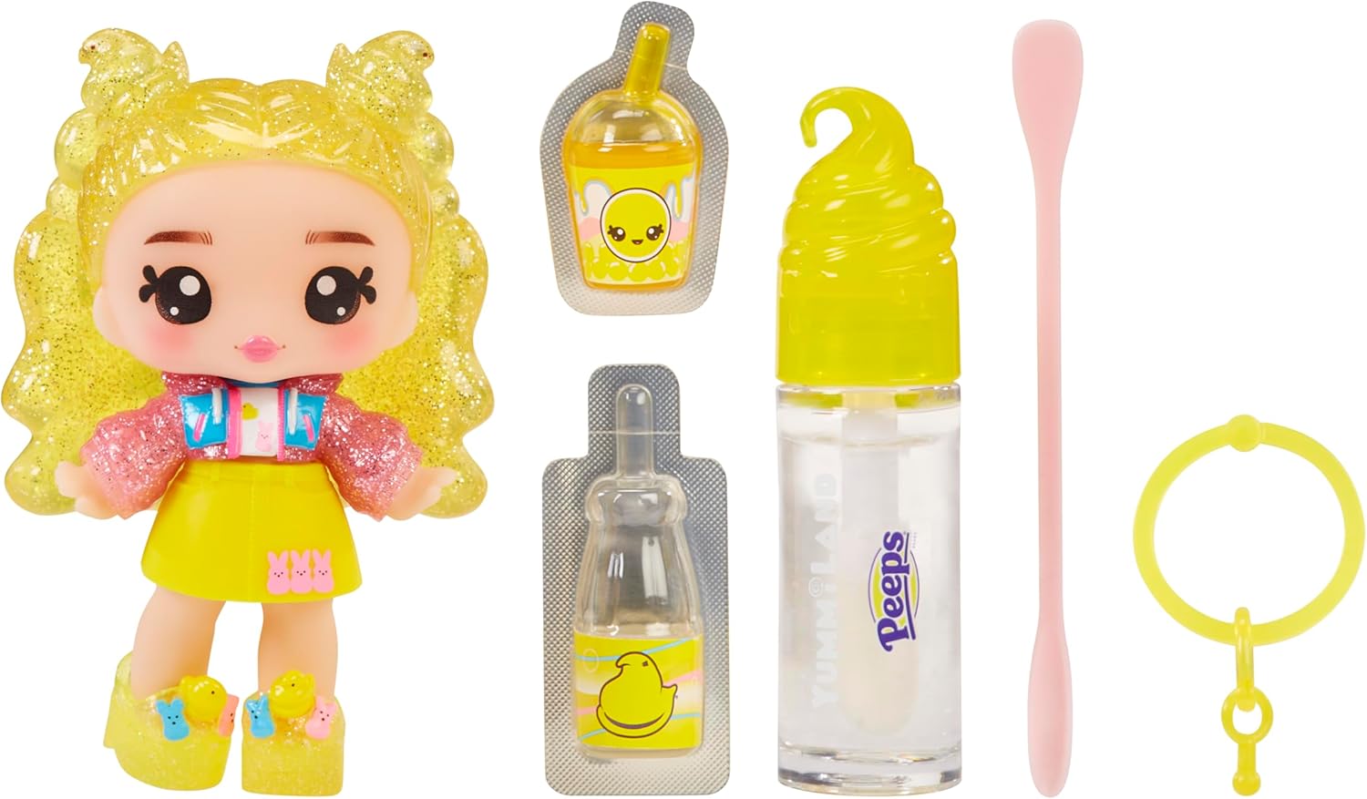 MGA Entertainment - Yummiland Pop - Easter Goldie Peeps Geel met Lippgloss Set