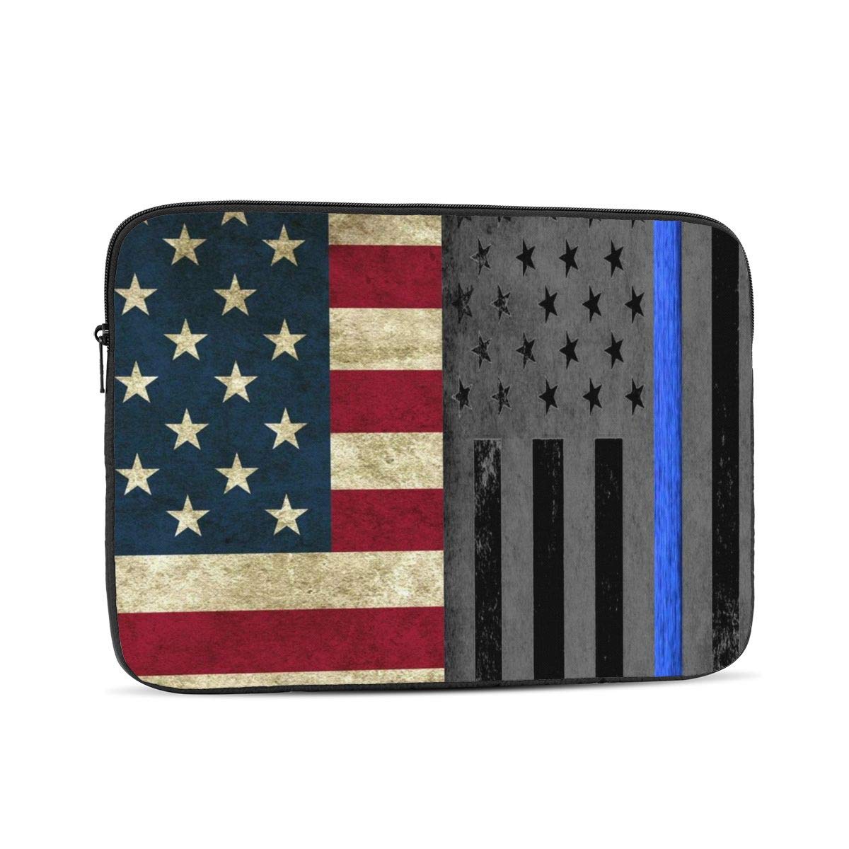 Borsa per computer American Thin Blue Line Flag assorbe urti e vibrazioni, adatta alla maggior parte dei modelli di computer
