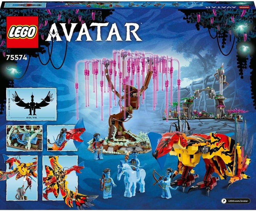 LEGO 75574 Avatar Toruk Makto & Tree of Souls, Buildable Toy with Jake Sully and Neytiri Minifigures plus Direhorse Animal Figure, Glow in the Dark Pandora Scenes