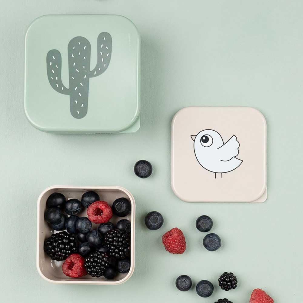 Done by Deer Lalee Sand Mix Snack Box Set of 3 Practical Snack Boxes in Three Different Sizes Box: 100% PP, Lid: 100% Polyethylene Food Grade