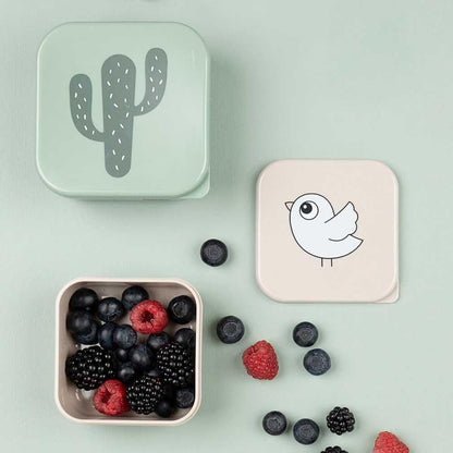 Done by Deer Lalee Sand Mix Snack Box Set of 3 Practical Snack Boxes in Three Different Sizes Box: 100% PP, Lid: 100% Polyethylene Food Grade