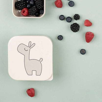 Done by Deer Lalee Sand Mix Snack Box Set of 3 Practical Snack Boxes in Three Different Sizes Box: 100% PP, Lid: 100% Polyethylene Food Grade