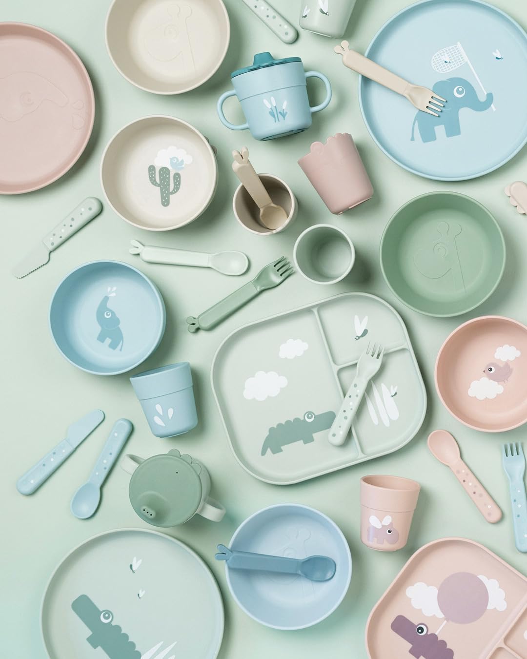 Done by Deer Foodie Kids and Baby Plate, with Compartments, Non-Slip, BPA-Free, 100% Food Grade Polypropylene, 22 x 18 x 2 cm