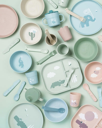 Done by Deer Foodie Kids and Baby Plate, with Compartments, Non-Slip, BPA-Free, 100% Food Grade Polypropylene, 22 x 18 x 2 cm