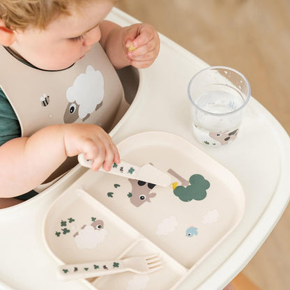 Done by Deer Foodie Kids and Baby Plate, with Compartments, Non-Slip, BPA-Free, 100% Food Grade Polypropylene, 22 x 18 x 2 cm