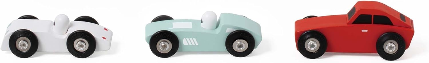 Classic World Houten Sportauto's Set, 3st.