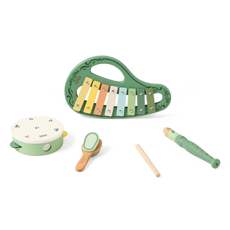 Classic World Houten Vintage Muziekinstrumenten Set, 5dlg.