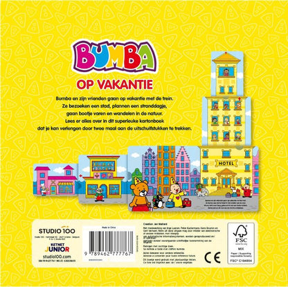 Studio 100 - Bumba Uitschuifbaar Kartonboek - Op Vakantie