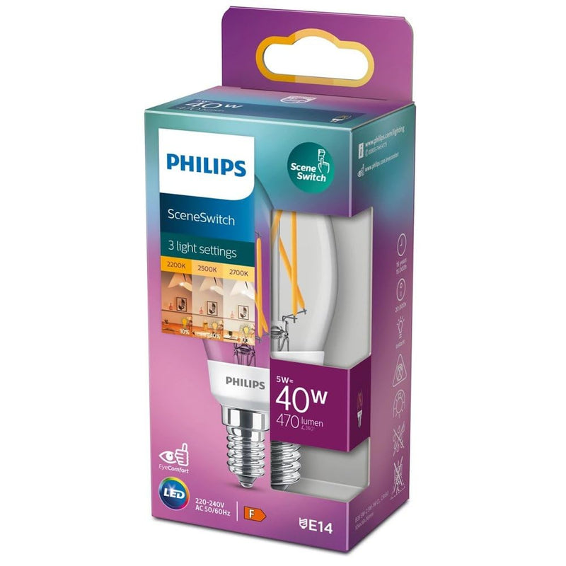 Philips Led E14 Kaars Sceneswitch 5W-4W-2W (40W)