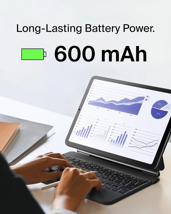 Belkin Pro iPad 10th Generation Keyboard Case with Magnetic Stand, Backlit Bluetooth Keyboard, Multi-gesture Controls, Magnetic Apple Pencil Storage, QWERTY, Multimedia Keys for iPad 10.9-inch