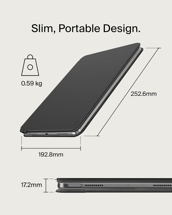 Belkin Pro iPad 10th Generation Keyboard Case with Magnetic Stand, Backlit Bluetooth Keyboard, Multi-gesture Controls, Magnetic Apple Pencil Storage, QWERTY, Multimedia Keys for iPad 10.9-inch