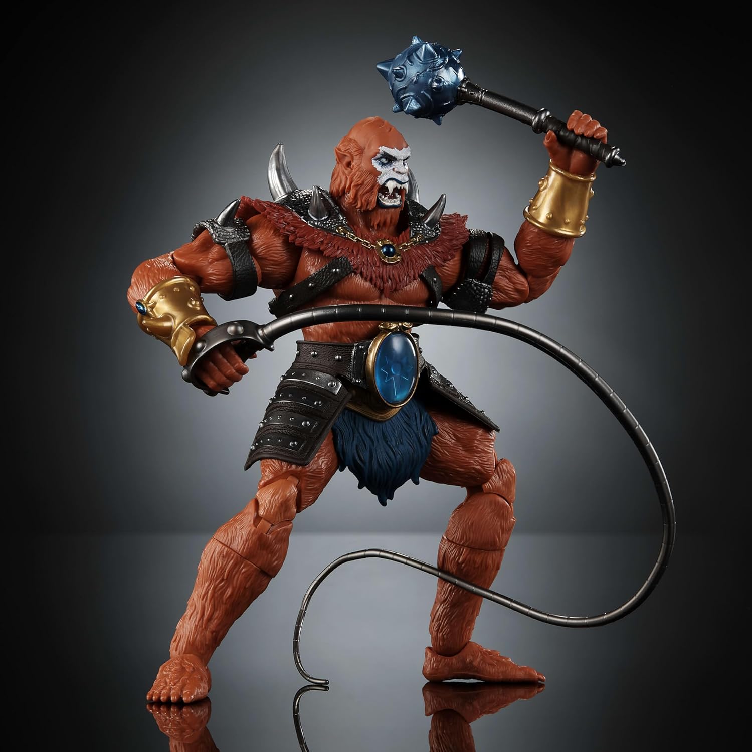 Masters of the Universe Masterverse 7-Inch Action Figure, New Eternia Beast Man, MOTU Toy Villain, Skeletor Henchman, 30 Articulations