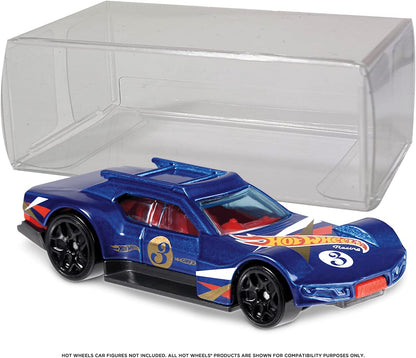 Display Case Protector Compatible for Hot Wheels 1/64 Display Case Die Cast Standard-Sized Cars- 0.45MM PET Protector - Pack of 50 Toy Car Storage Organizer