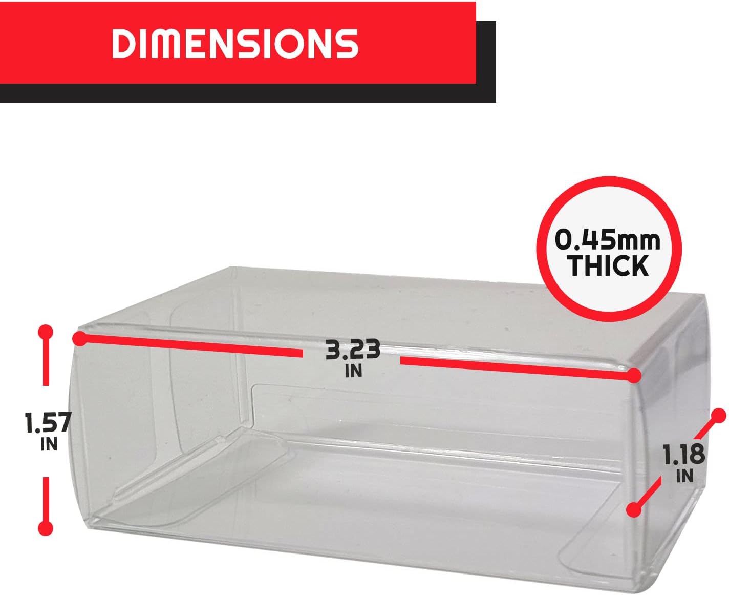 Display Case Protector Compatible for Hot Wheels 1/64 Display Case Die Cast Standard-Sized Cars- 0.45MM PET Protector - Pack of 50 Toy Car Storage Organizer