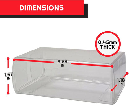 Display Case Protector Compatible for Hot Wheels 1/64 Display Case Die Cast Standard-Sized Cars- 0.45MM PET Protector - Pack of 50 Toy Car Storage Organizer