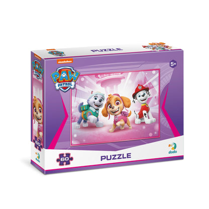 Paw Patrol Kids Jigsaw Puzzle, 60 Pieces, Ages 5+, Pink and Purple