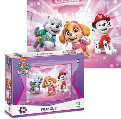 Paw Patrol Kids Jigsaw Puzzle, 60 Pieces, Ages 5+, Pink and Purple