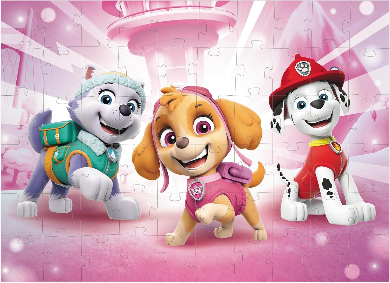 Paw Patrol Kids Jigsaw Puzzle, 60 Pieces, Ages 5+, Pink and Purple