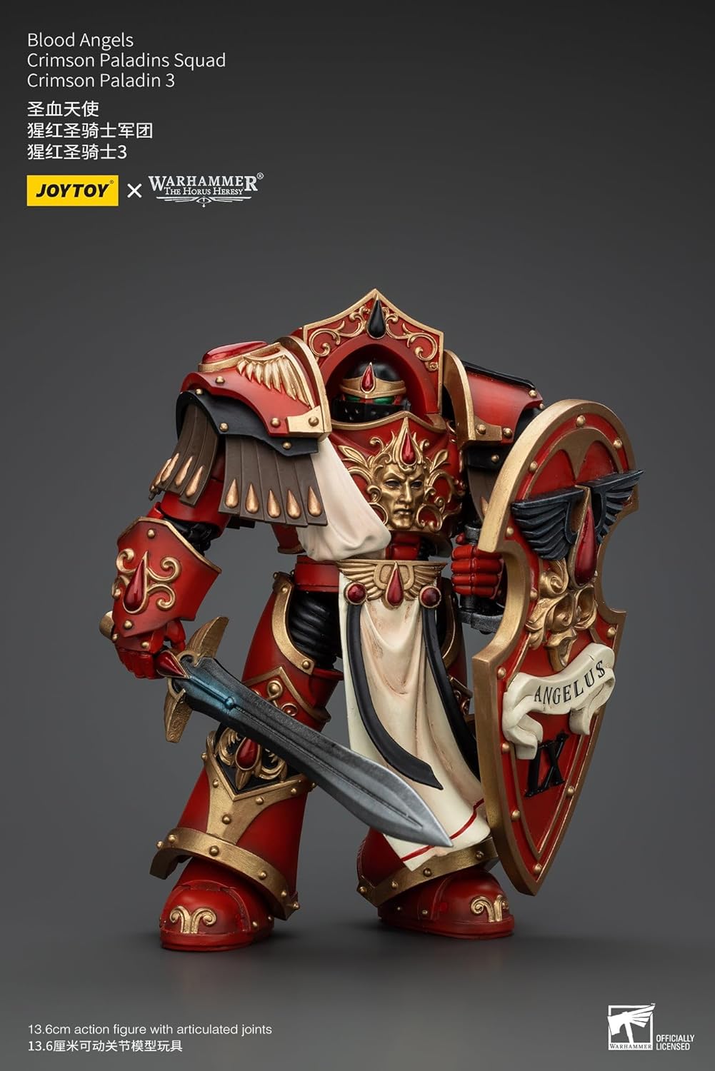 JOYTOY Warhammer Horus's Reverse, Blood Angel, Crimson Paladin, Squad, Crimson Paladin 3, Action Figure, Complete Figure