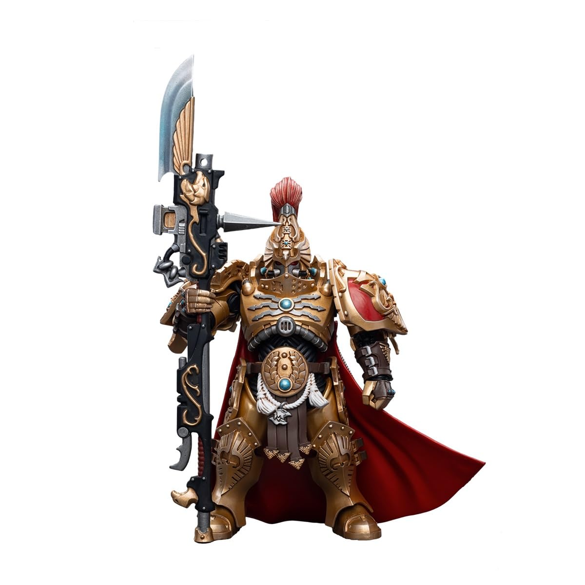 JOYTOY 1/18 Warhammer 40K Adeptus Custodes Shield Captain with Guardian Spear Action Figure Anime Collection Model Gift
