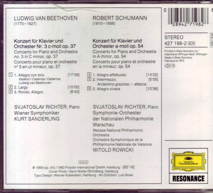 Svjatoslav Richter - Klavierkonzert Nr. 3 c-moll op. 37 / Klavierkonzert a-moll op. 54