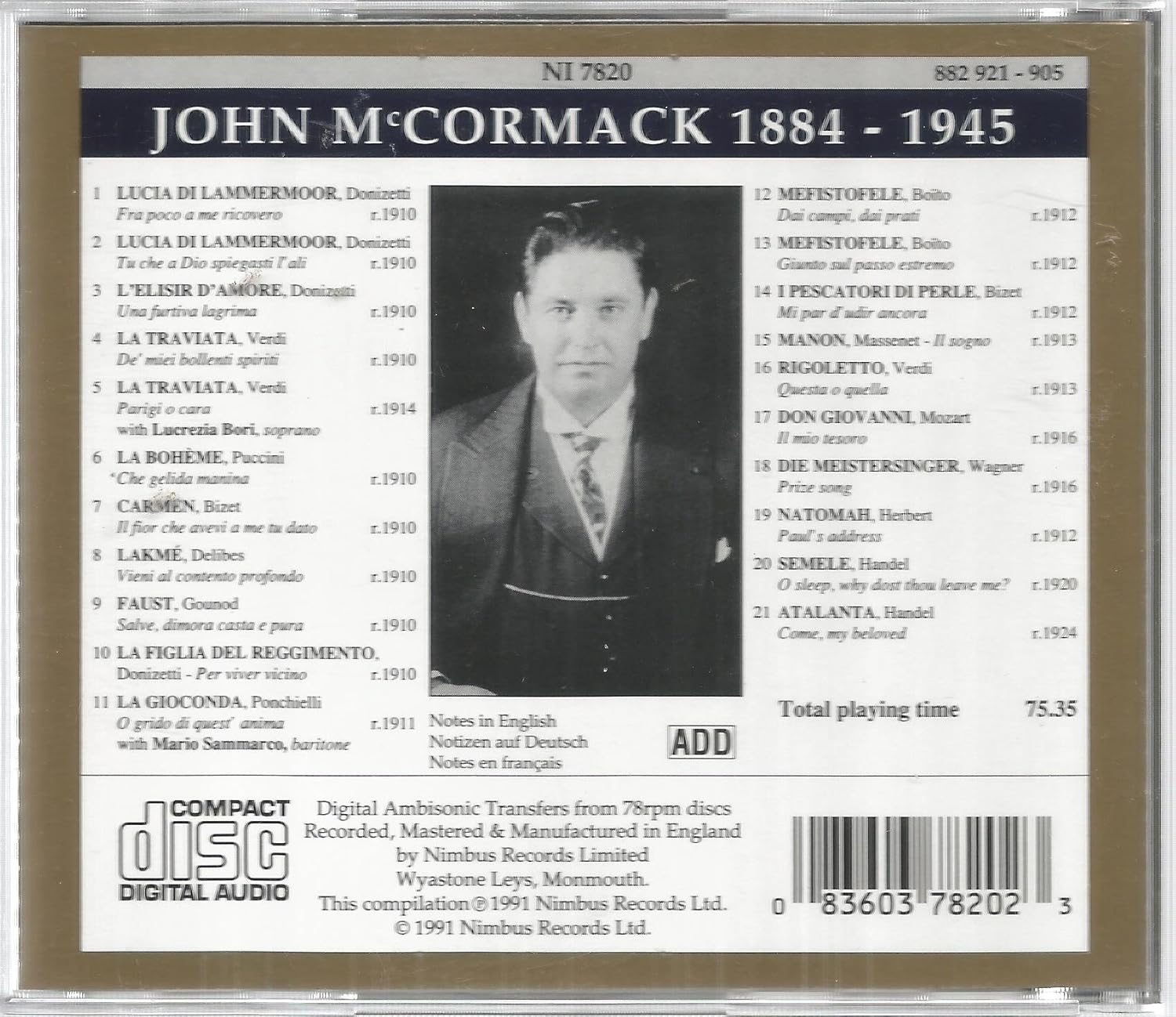 Mc Cormack In Opera