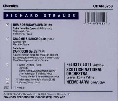 Der Rosenkavalier Op. 59 - Suite From The Opera / Salome`S Dance Op. 54 / Suite From Capriccio Op. 85
